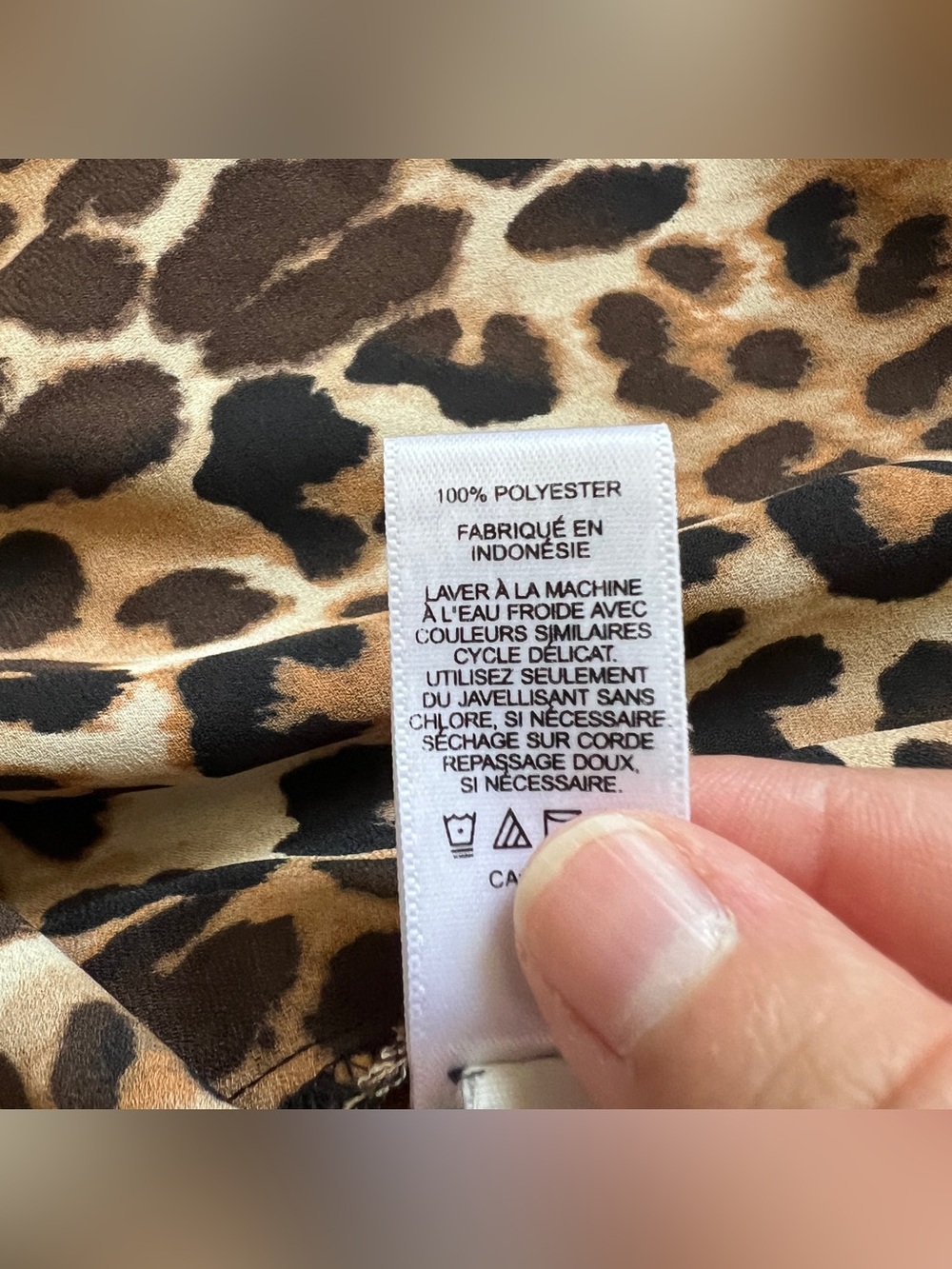 Express Portofino Shirt Leopard Cheetah Animal Print Old Money Safari Chic Sz L - Picture 7 of 8